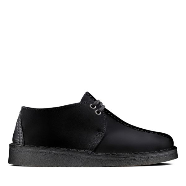 Clarks Womens Desert Trek Flat Shoes Black | USA-8109426